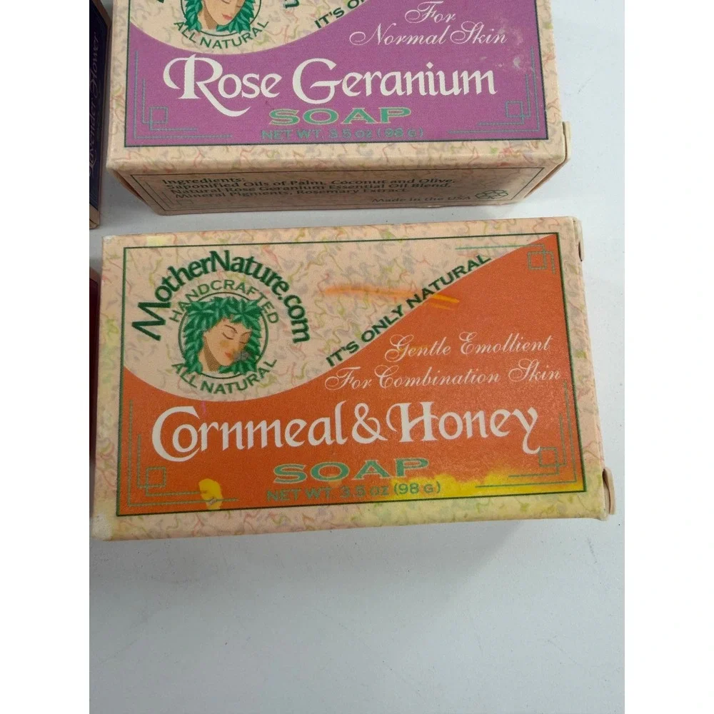 Mother Nature Handcrafted Soap Lot 5  3.5oz Natural Essential Oil Bar